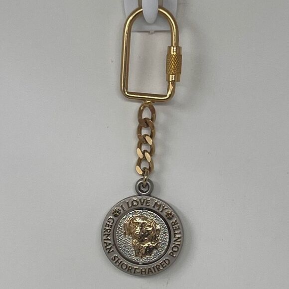 German Short-Haired Pointer Spinner Charm keychain - Picture 1 of 3